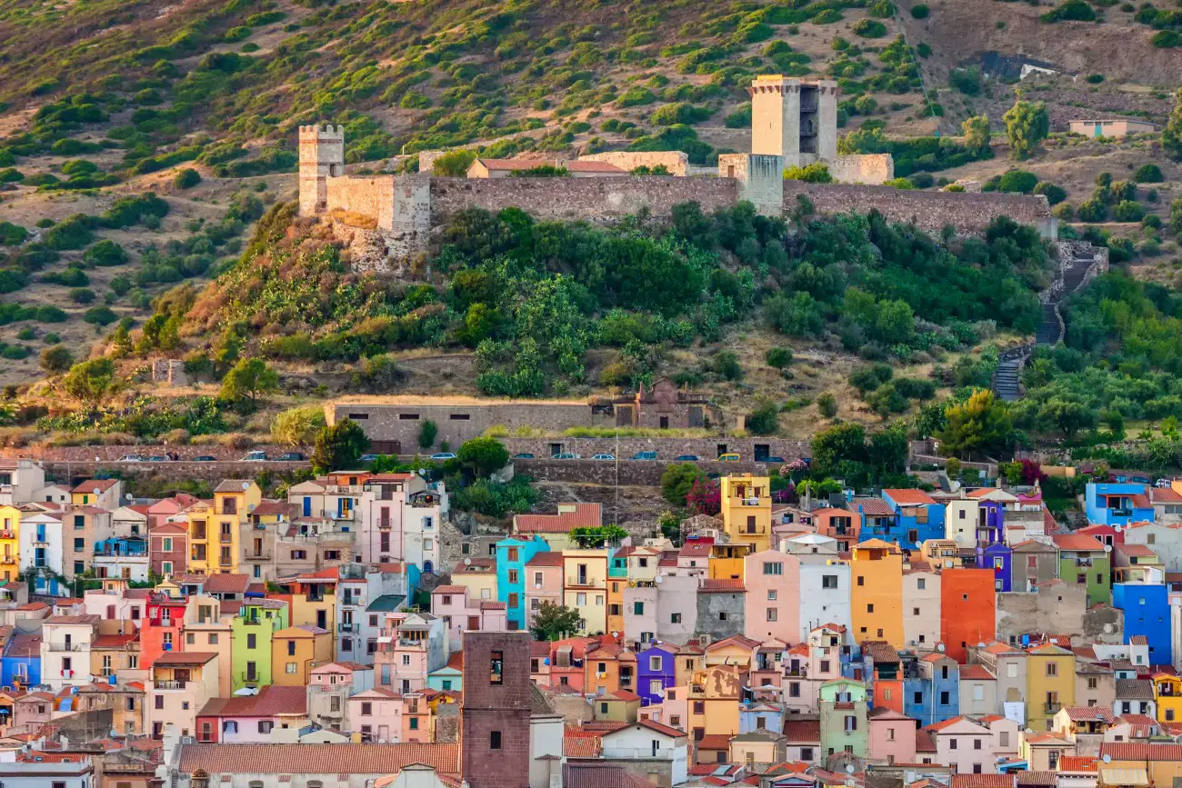 The town of Saroc in Sardinia