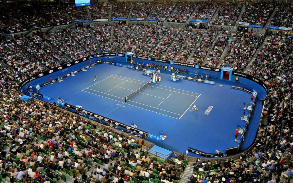 tennis court from Australian Open 2025